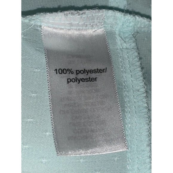 Maurices Sz LARGE Light Green Shirt Tunic Swiss Dot Semi Sheer Popover EUC - Picture 10 of 11